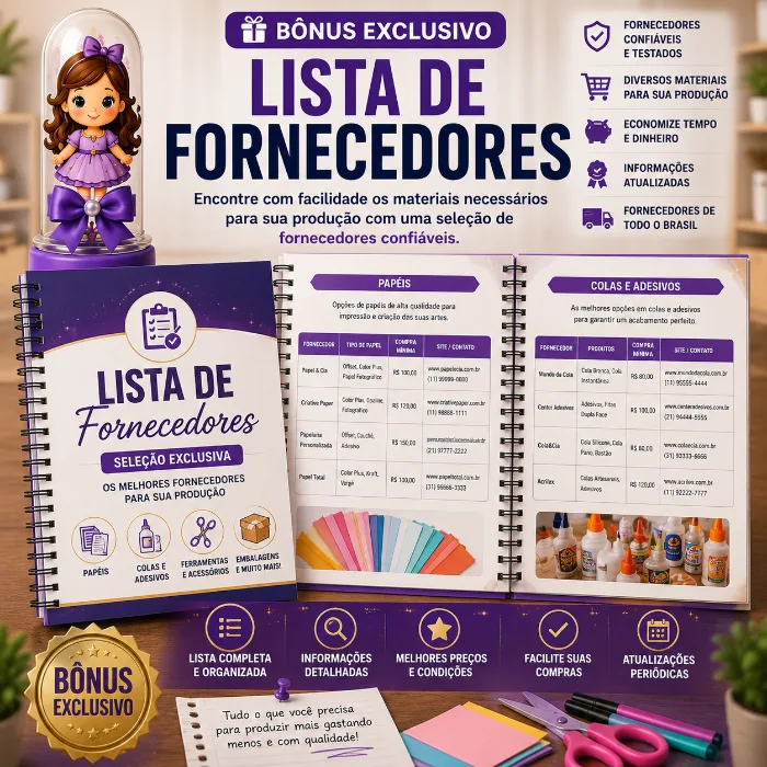 Bônus 3: Lista de Fornecedores